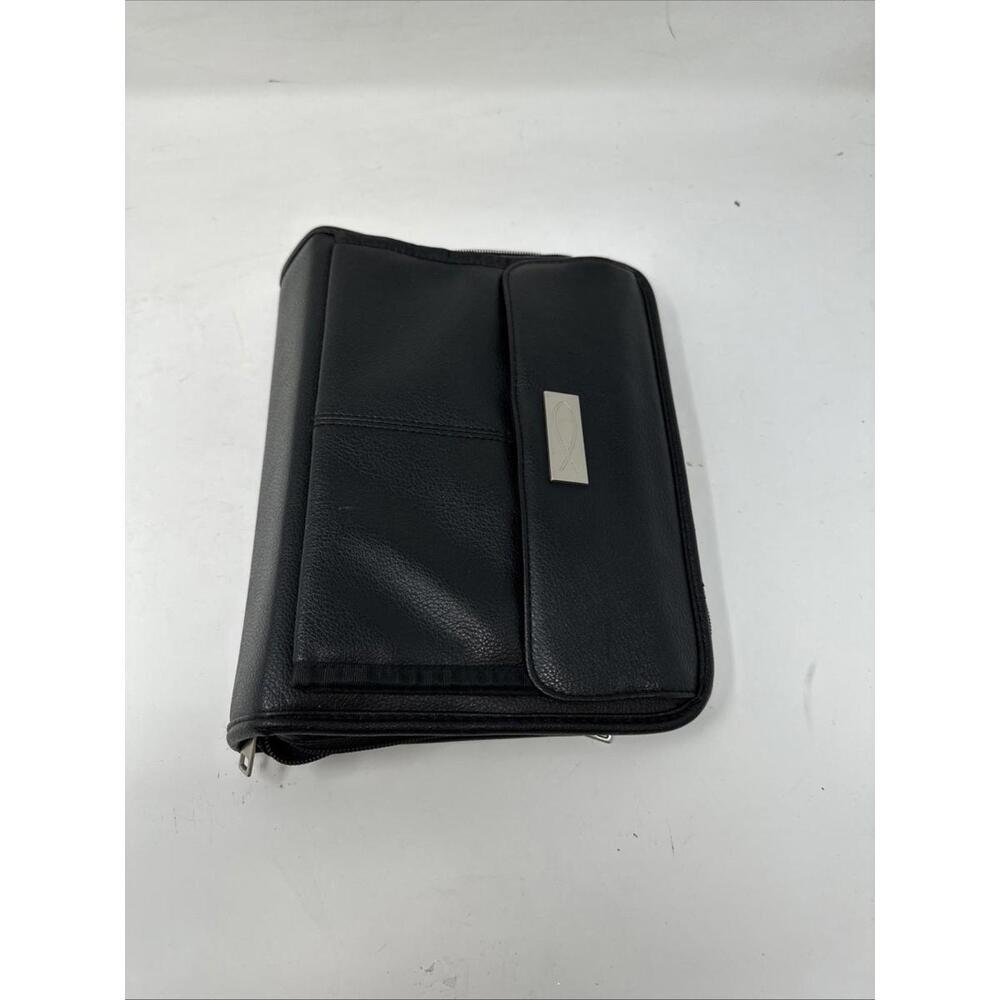 Jesus Fish Leather Bible Cover Black Medium 10x8 Leather Bible Jacket USA